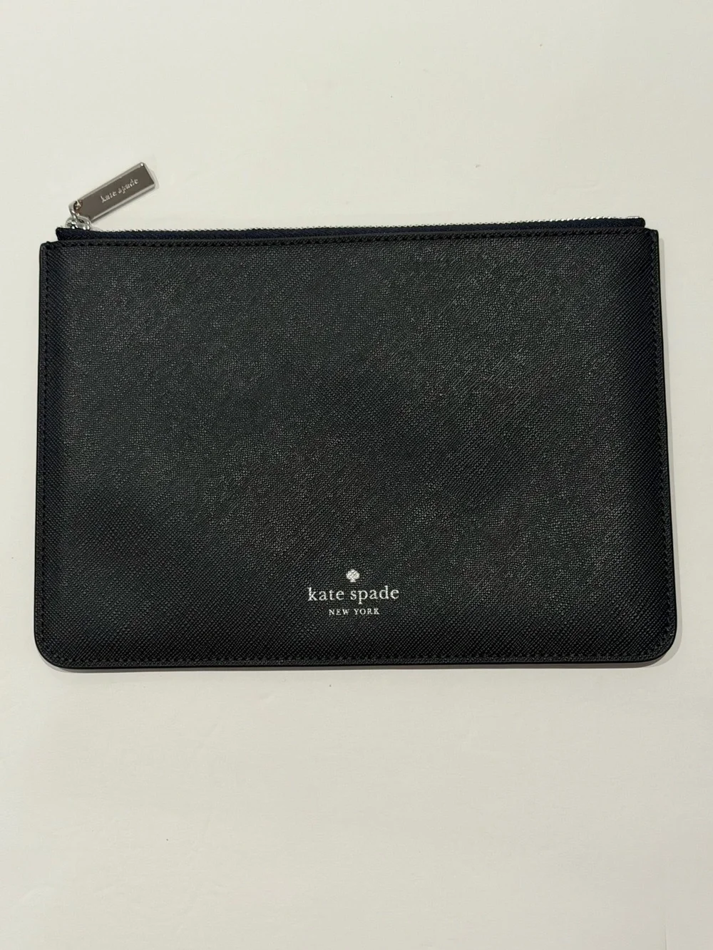 Kate Spade dark navy Saffiano Leather Zip Pouch clutch wallet